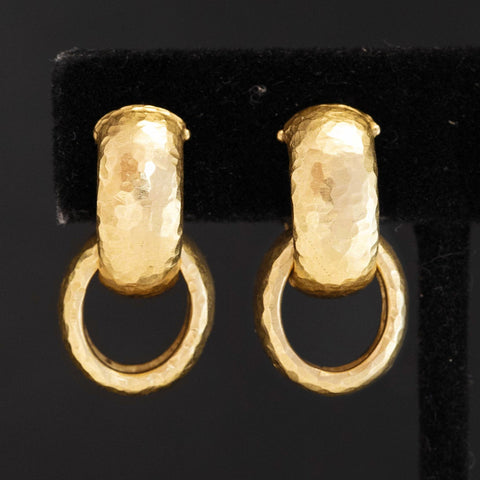 Vintage Hammered Day to Night Hoop Earrings, by Paloma Picasso Tiffany & Co.