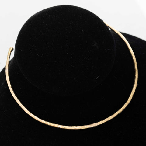 Vintage Hammered Open Collar Necklace