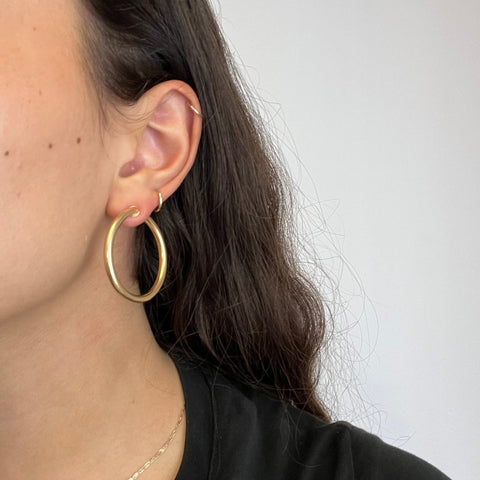 Vintage Hinged Gold Hoop Earrings by Tiffany & Co.