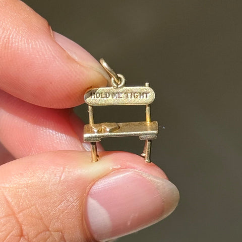 Vintage "Hold Me Tight" Park Bench Charm