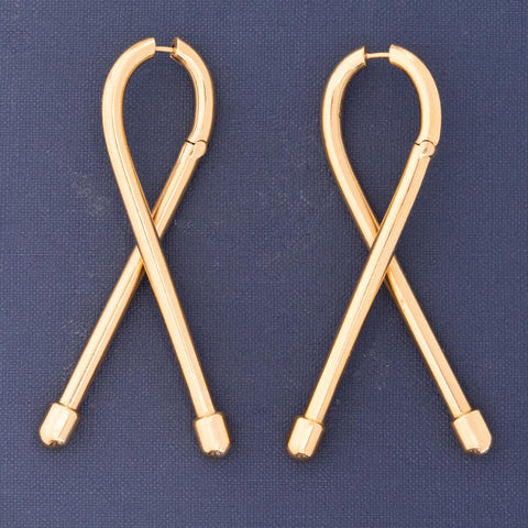 Vintage Jumbo Cross-Over Earrings