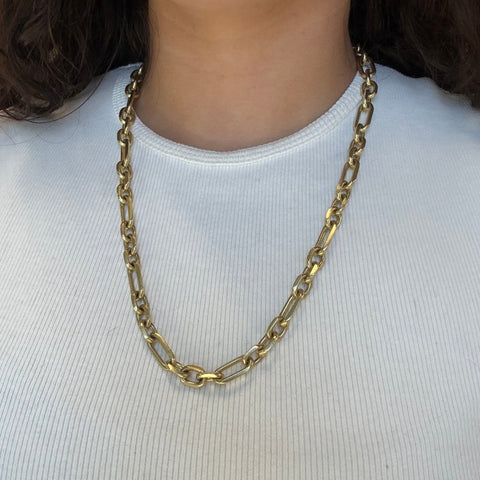 Vintage Jumbo Paperclip Chain Necklace
