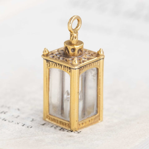 Vintage Lantern Pendant, 18kt