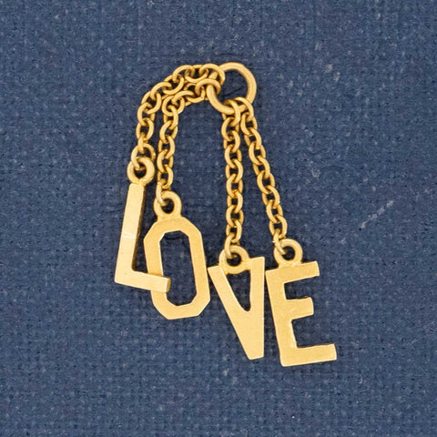 Vintage LOVE Dangling Chain Charm