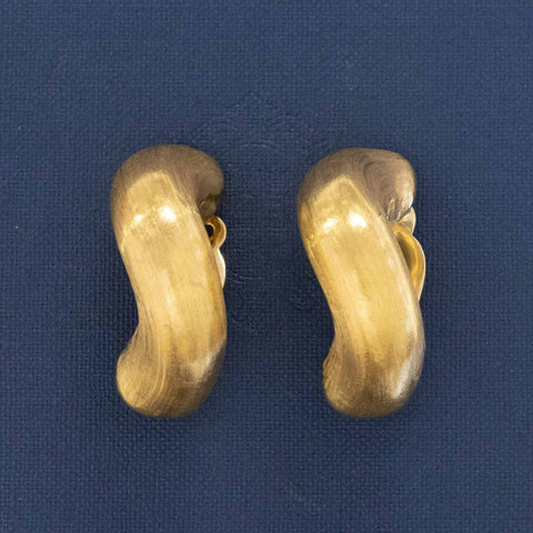 Vintage Macaroni Gold Ear Clips