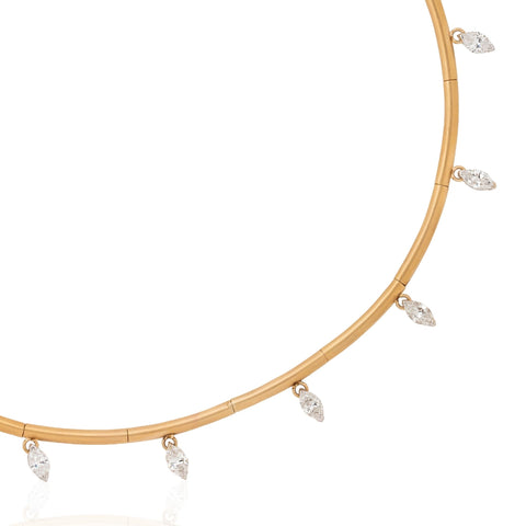 Vintage Marquise Cut Diamond Collar