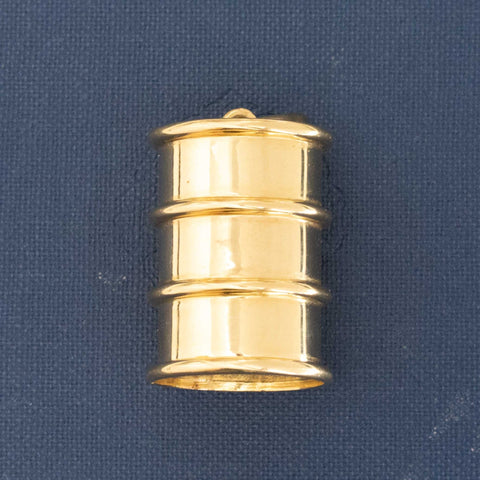 Vintage French diamond oil can pendant in 18kt yellow gold – alternate view 4