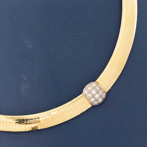 Vintage Omega Diamond Collar, Italian