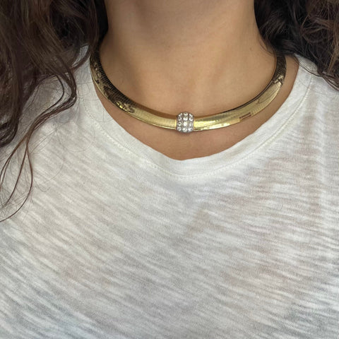 Vintage Omega Diamond Collar, Italian