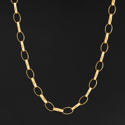 Vintage Oval Link Chain Necklace