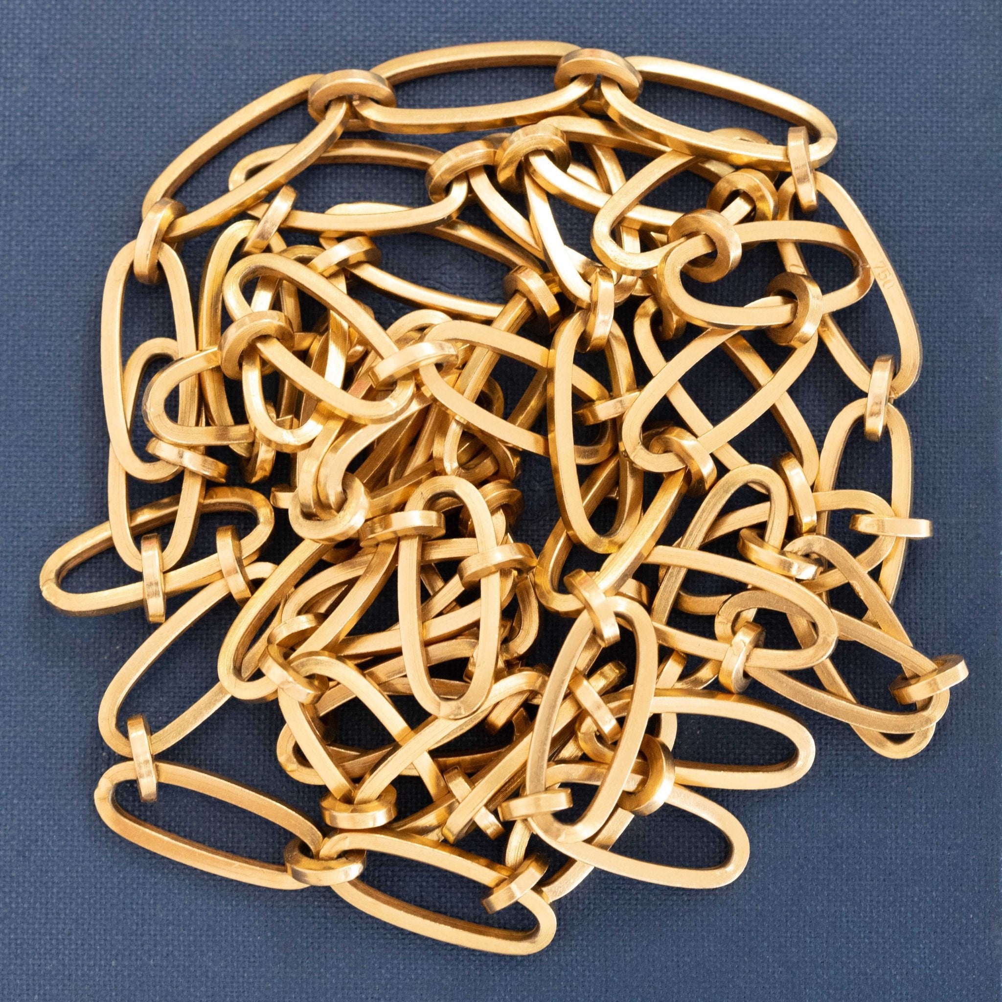 Cartier long oval link chain draped, 139.6 grams, antique vintage chain