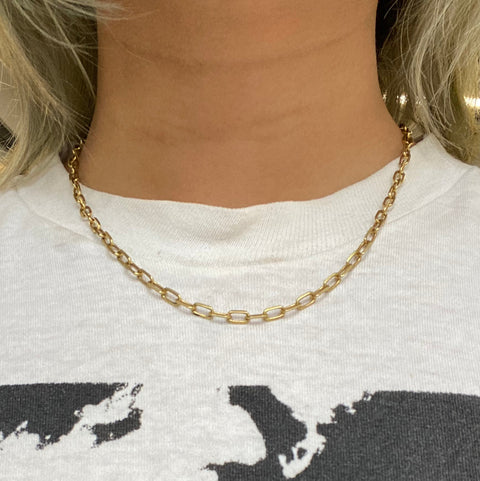 Vintage Paper Clip Chain Necklace, by Uno A Erre