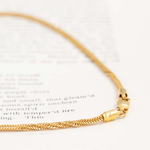 Vintage 21kt gold twisted quad curb link chain necklace – alternate view 4