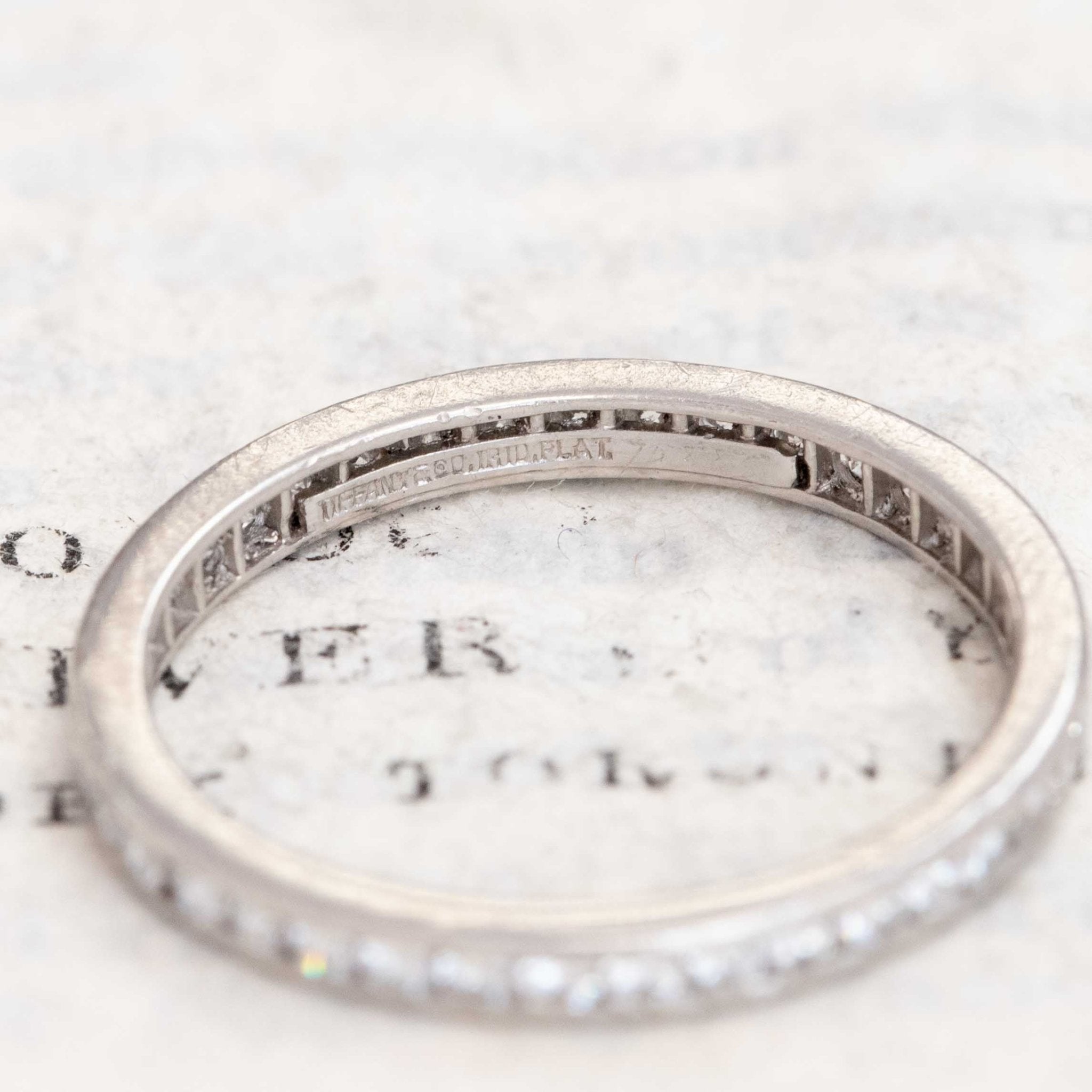 Full-diamond eternity ring by Tiffany & Co., round brilliant cut