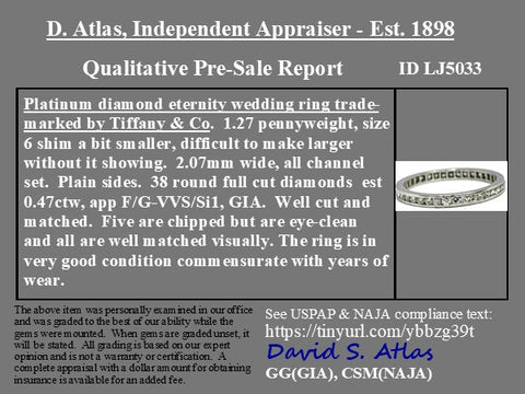 Vintage Round Brilliant Cut Diamond Eternity Band, by Tiffany & Co.