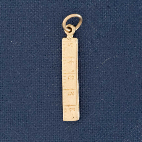vnitage miniature gold ruler charm