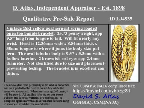 Vintage Serpent Bangle
