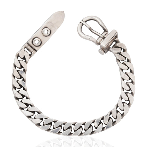 Vintage Silver Buckle Bracelet, by Hermes Paris