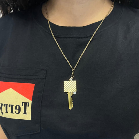 Vintage Square Key Pendant by Tiffany and Co