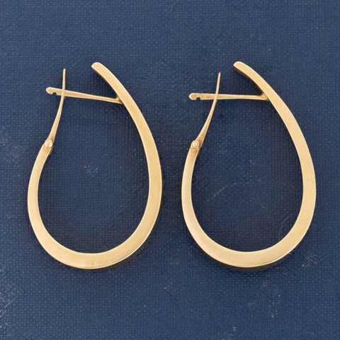 Vintage Teardrop Hoop Earrings, Spanish