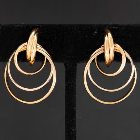 Vintage Triple Hoop Earrings