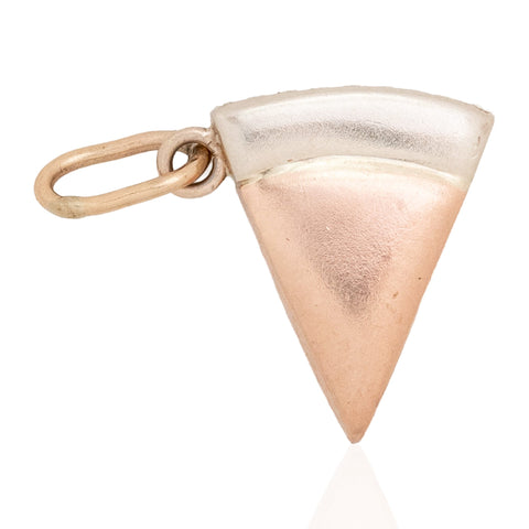 Vintage Two-Tone Pie Slice Charm
