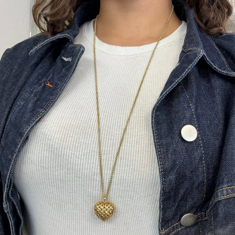 Vintage "Vannerie" Woven Heart Pendant, by Tiffany & Co.