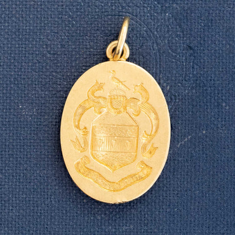 Vintage "Viet-Virtute" Coat of Arms Pendant, by Cartier