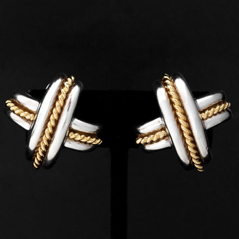 Vintage X Rope Earrings by Tiffany & Co.