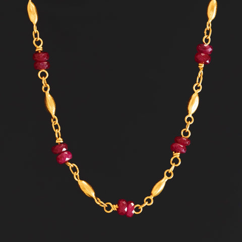 Wisp High Karat Ruby Necklace, by Gurhan