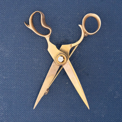 XL Edwardian Scissors Brooch