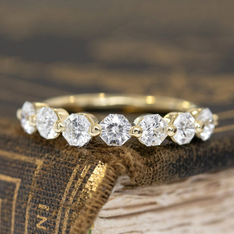 1.14ctw Octagonal Cut Diamond Half-Hoop Band