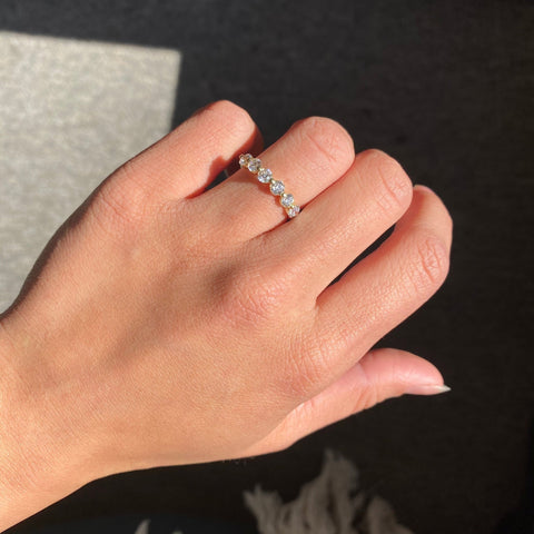 1.14ctw Octagonal Cut Diamond Half-Hoop Band