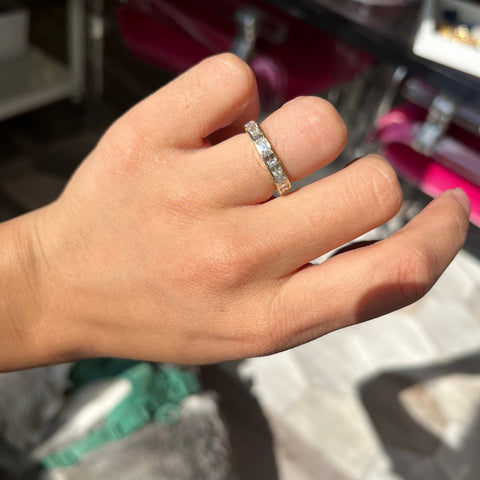 1.45ctw Emerald Cut Diamond 3/4 Eternity Band