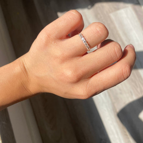 .72ctw Petite Old Mine Cut Diamond Band