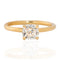 1.02ct GIA J VS2 antique old mine cut diamond four-prong solitaire engagement ring, 18K yellow gold