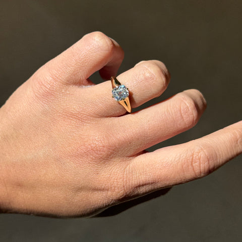 1.62ct GIA J VS1 antique style cushion cut diamond six prong solitaire, JbyG Sunset setting, 18K gold – alternate view 2