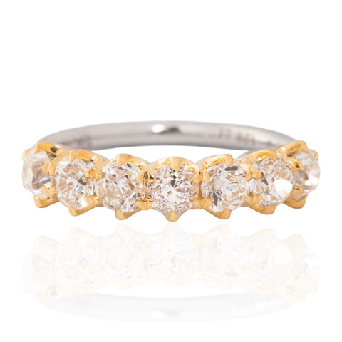 1.28ctw Old European Cut Diamond 7-Stone Band