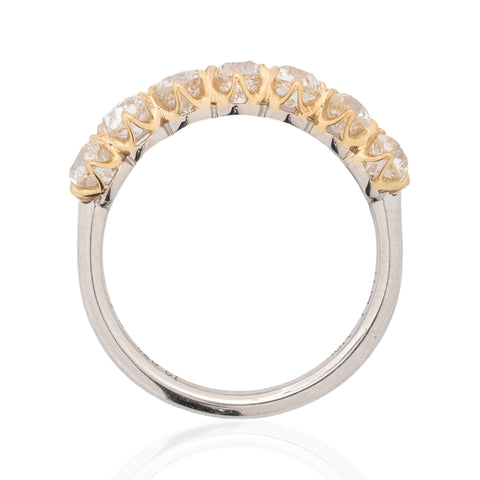1.28ctw Old European Cut Diamond 7-Stone Band