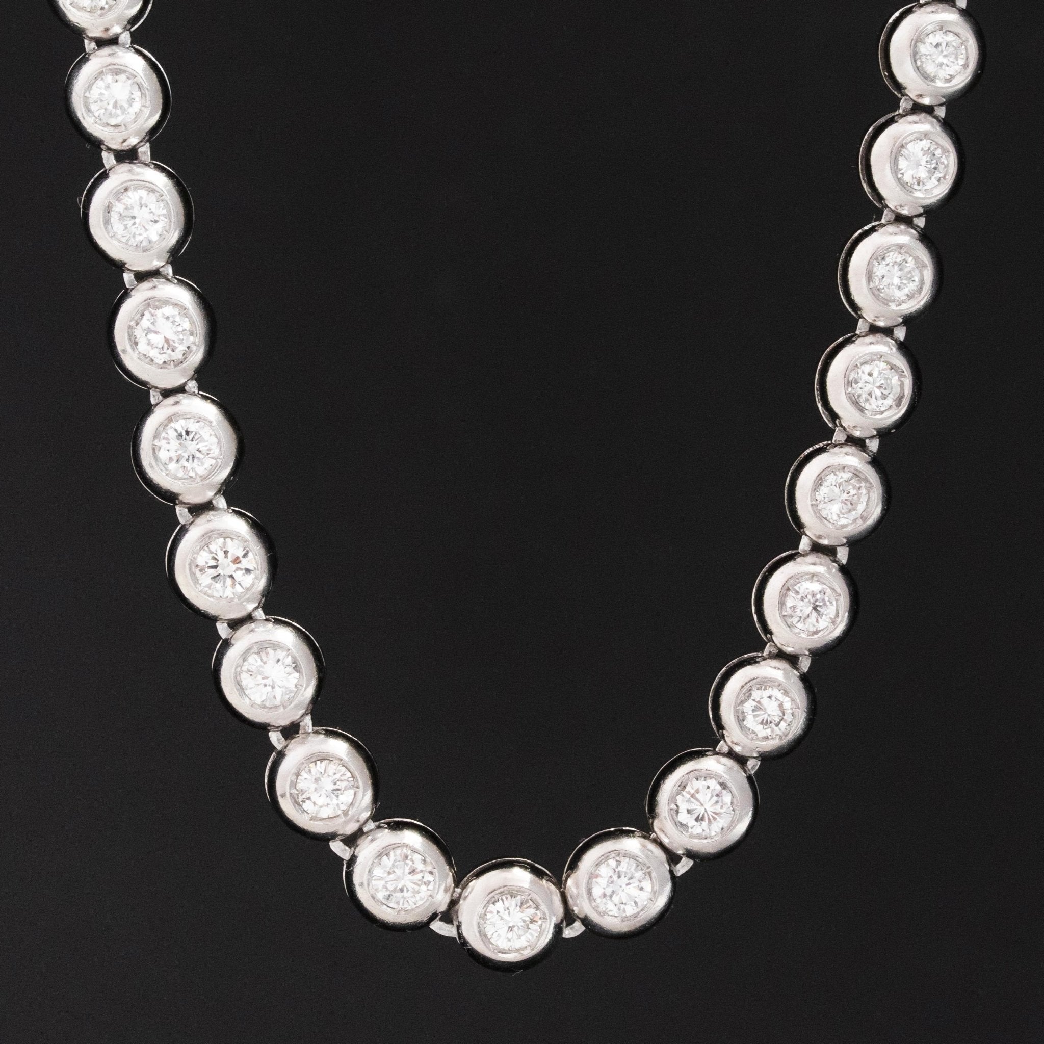 10.00ctw Round Diamond Bezel Tennis Necklace