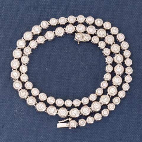 10.00ctw Round Diamond Bezel Tennis Necklace
