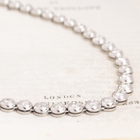 10.00ctw Round Diamond Bezel Tennis Necklace