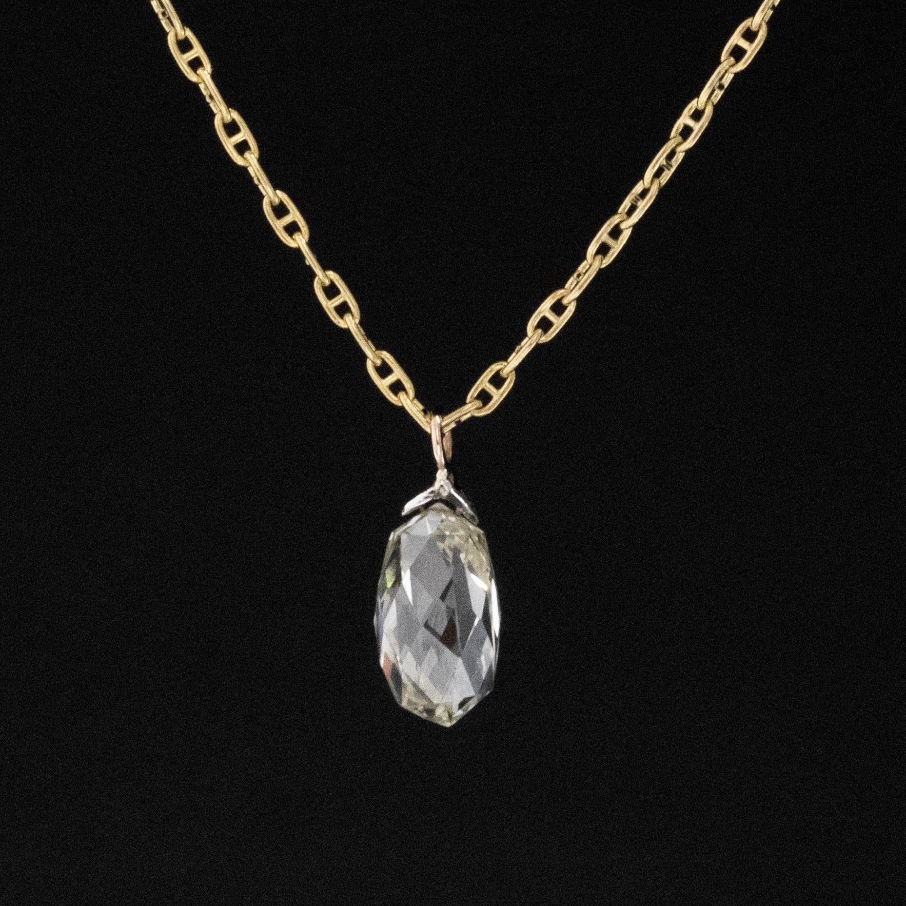 1.00ct Briolette Diamond Charm/Pendant