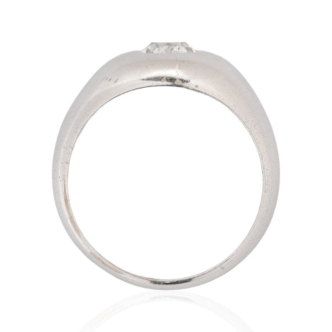 1.00ct Old Mine Cut Diamond Dome Ring, French