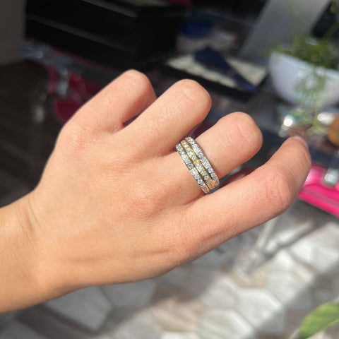1.00ctw Diamond Heart Shape Stacker Bands, French