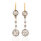 1.00ctw Edwardian Old European Cut Diamond Drop Earrings