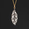 .86ctw Old Cut Diamond Leaf Component Pendant