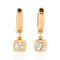 1.00ctw French Cut Diamond Bezel Drop Hoop Earrings
