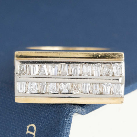 1.00ctw Retro Tapered Baguette Diamond Ring by Henry Dunay