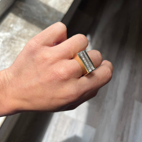 1.00ctw Retro Tapered Baguette Diamond Ring by Henry Dunay